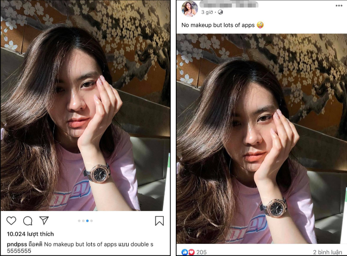 Nghĩ caption luôn là một chuyện đau đầu với hội sống ảo nên không chỉ lấy ảnh suông, thỉnh thoảng T.N còn cop cả cap của chính chủ.
