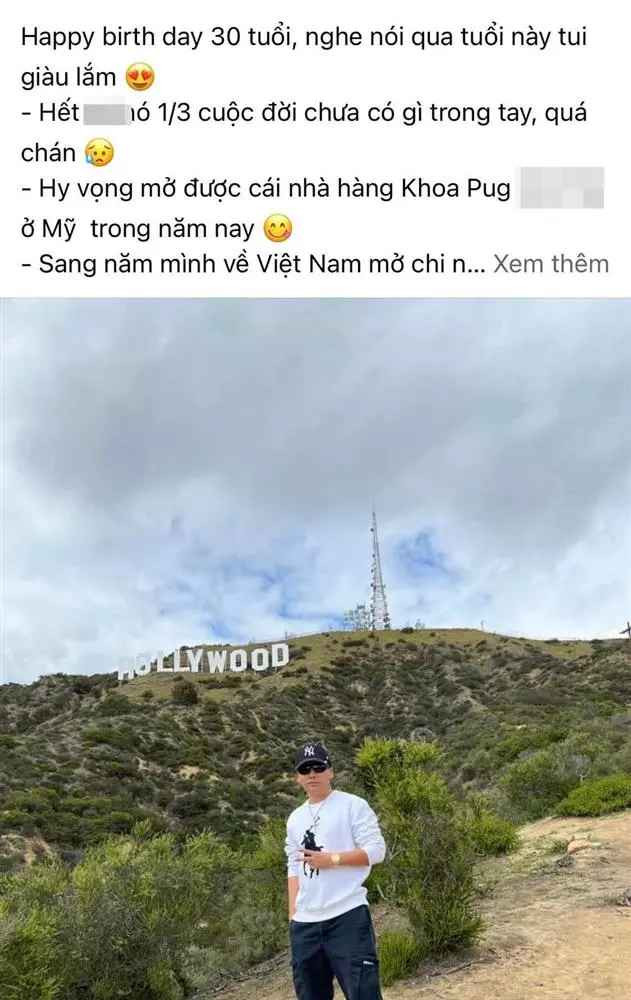 Mới nhất, Youtuber nổi tiếng đã có dòng tâm sự về sinh nhật tuổi 30 trên trang cá nhân.