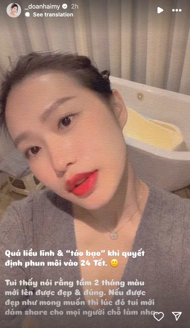 Trong bức ảnh lan truyền trên mạng xã hội mới đây, có thể thấy những thay đổi rõ rệt về nhan sắc Doãn Hải My trước và sau khi can thiệp thẩm mỹ.