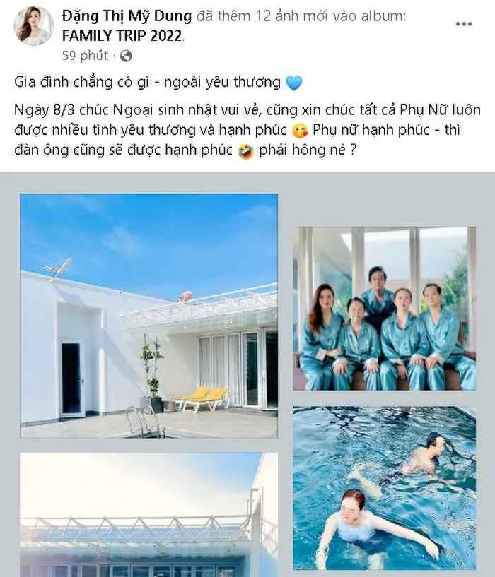 Mới đây trên Facebook cá nhân, hot girl Midu đã đăng tải một loạt ảnh khoe những khoảnh khắc bên gia đình.