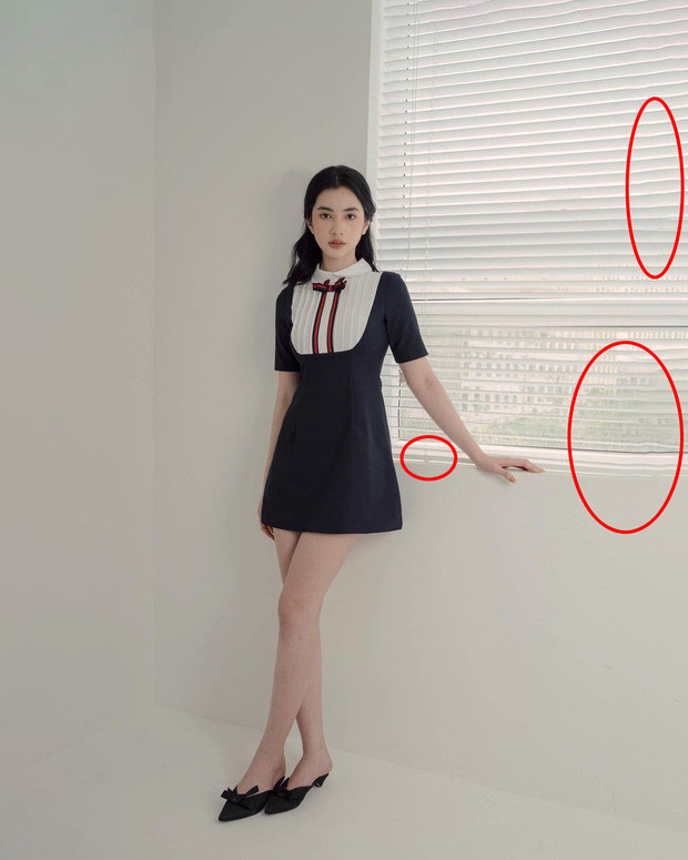 Mới đây nhất, người ta lại soi ra một loạt hình ảnh của Cẩm Đan có dấu hiệu chỉnh sửa vô cùng rõ ràng.