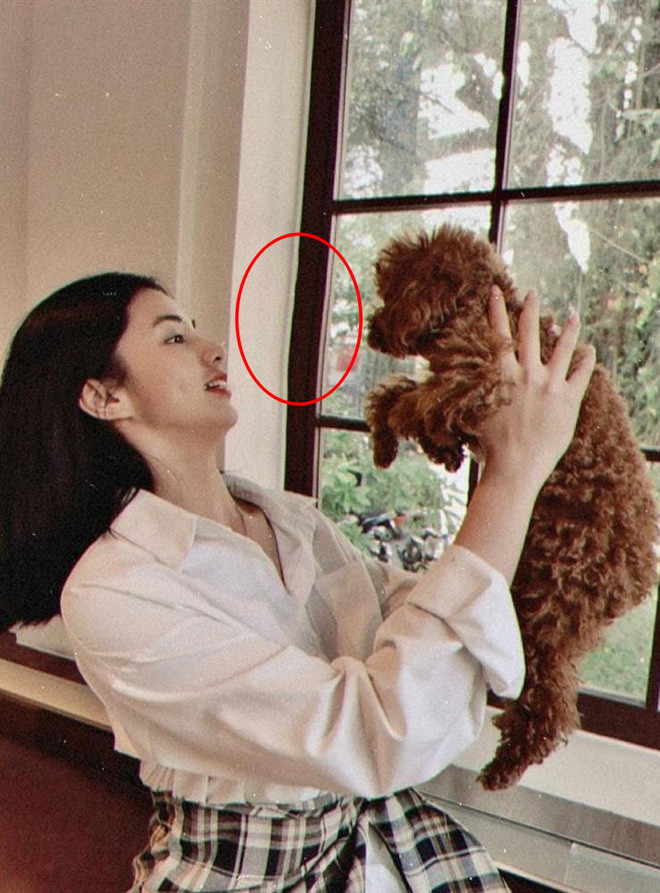 Có vẻ như để có được shoot hình ưng ý nhất, cô nàng Cẩm Đan đã áp dụng các biện pháp photoshop cho bức ảnh của mình.