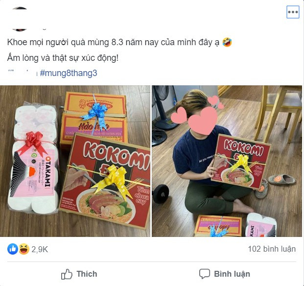 Nhưng chủ yếu những thùng mì tôm là "chủ thể" được nhiều người chú ý.