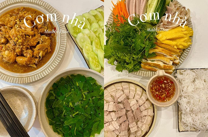 May mắn là Ngọc Thoan thường xuyên được bà gửi rau củ nhà trồng được nên cũng tiết kiệm được kha khá chi phí.