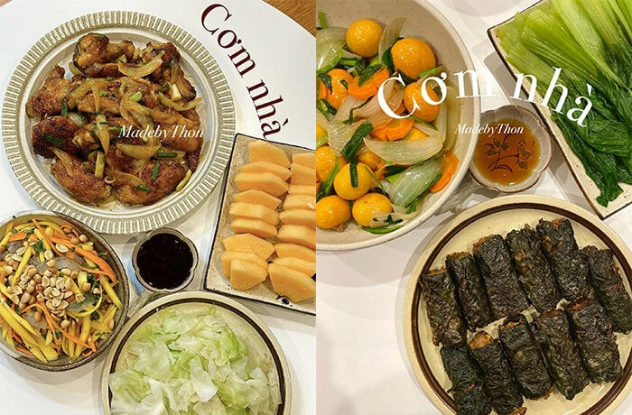 Để món ăn không bị trùng lặp, cô gái sinh năm 2001 này thường tiết kiệm bằng cách đi chợ mua đồ cho 1 tuần, sau đó lên thực đơn theo từng bữa ăn.