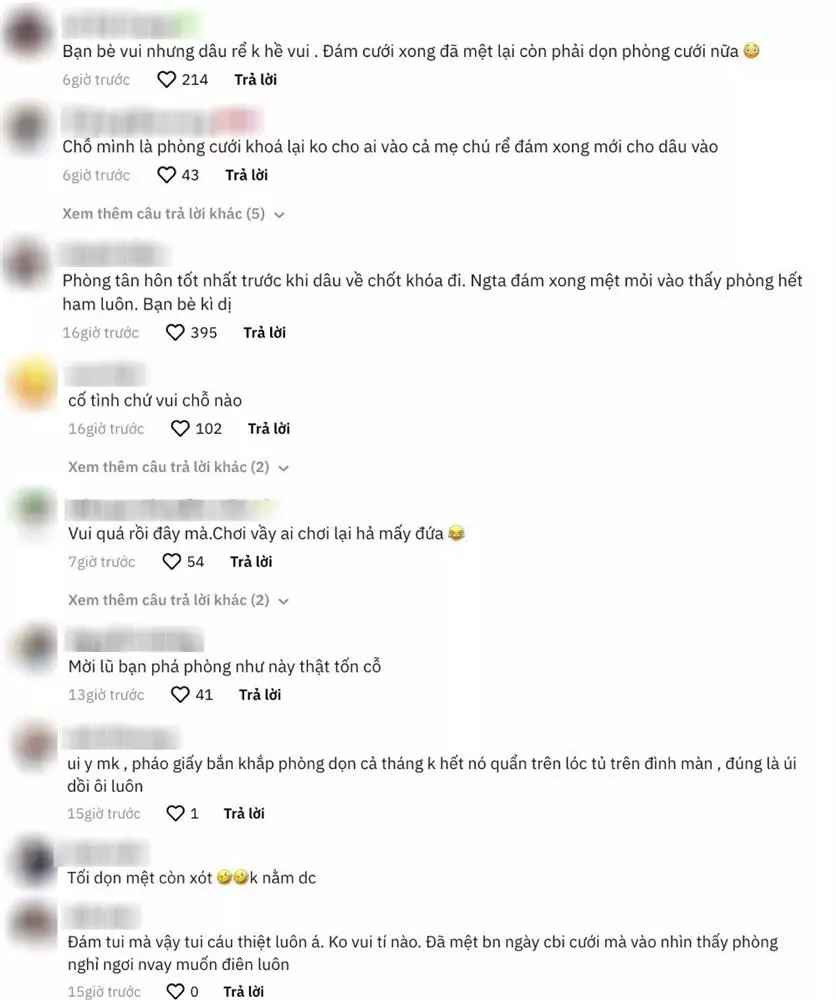 Tuy bắn pháo giấy trong đám cưới là điều bình thường, thế nhưng nếu làm ở phòng tân hôn thì lại khác. Bởi đây là không gian riêng tư của cô dâu, chú rể.