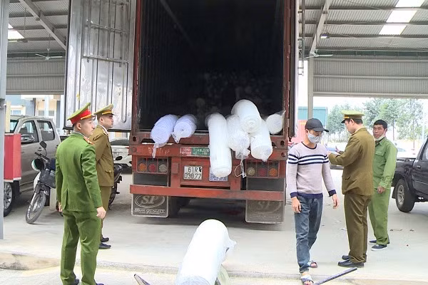 Phat hien xe container cho lo hang nhap lau tri gia 5 ty