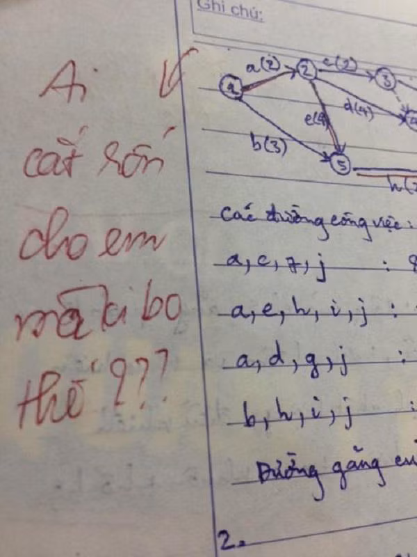 Chỉ vì viết chữ quá bé khiến giáo viên chấm bài phải căng mắt ra đọc mà bạn học sinh này bị cô giáo phê bình cách ý nhị.