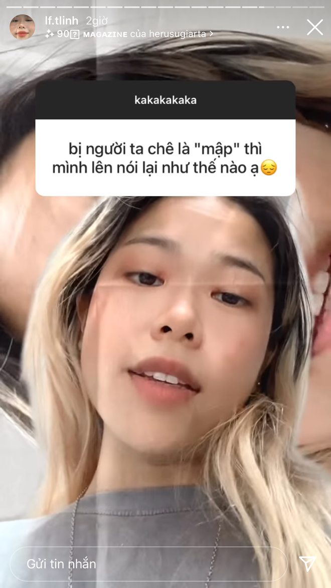 Mới đây, nữ rapper TLinh tiếp tục mở đại hội hỏi đáp và đưa ra hàng loạt tư vấn cho dân mạng trong mọi vấn đề, từ việc bị bodyshaming đến cách vượt qua cảm giác tiêu cực.