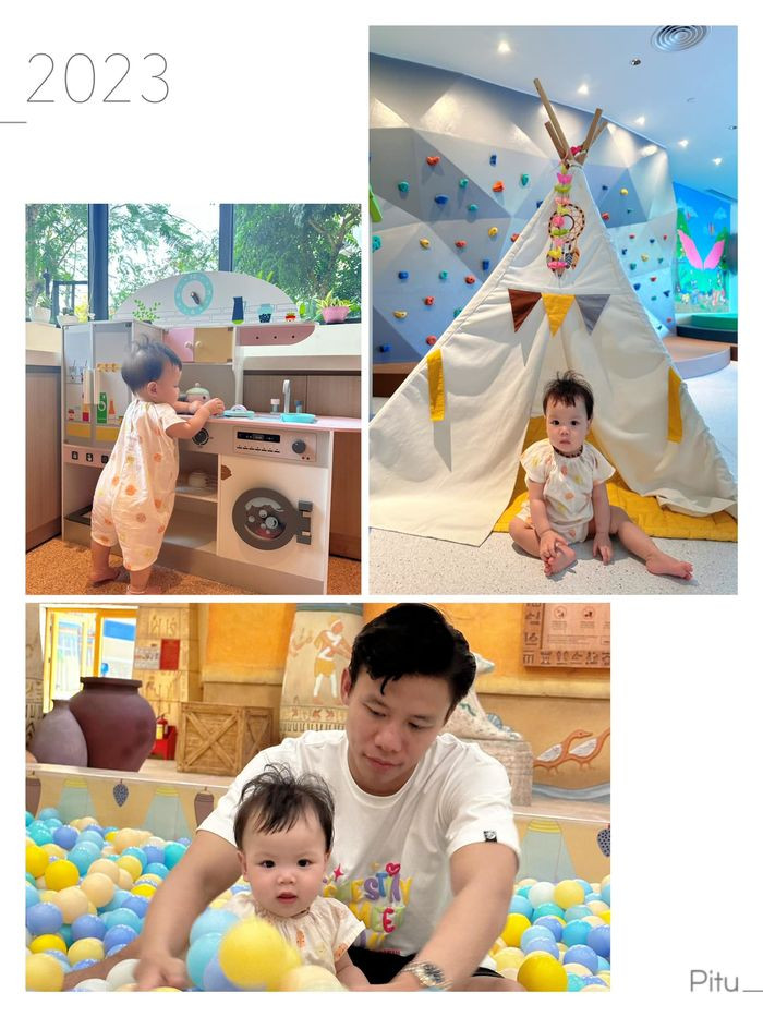 Xuất hiện trong những hình ảnh được vợ 9X đăng tải, Quế Ngọc Hải không còn máu lửa, gan góc như khi trên sân thi đấu nữa. Thay vào đó, anh chàng ra dáng một ông bố bỉm sữa giàu kinh nghiệm.