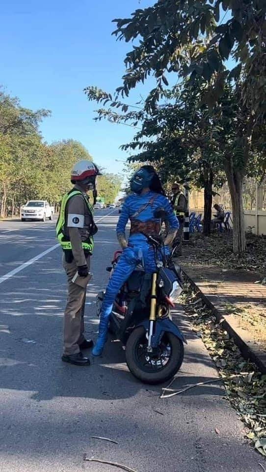 Tuy nhiên, khi tham gia giao thông người Na'vi bị cảnh sát chặn đường vì quá lạ lẫm.