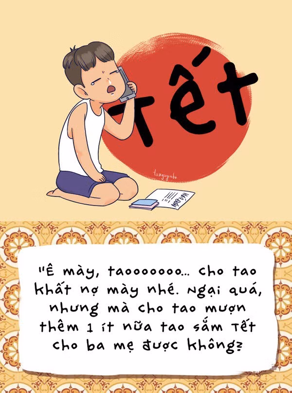 Chuyện sắm Tết là điều mà bất cứ ai cũng gặp phải. Những người có nợ là thấu hiểu nhất điều này.