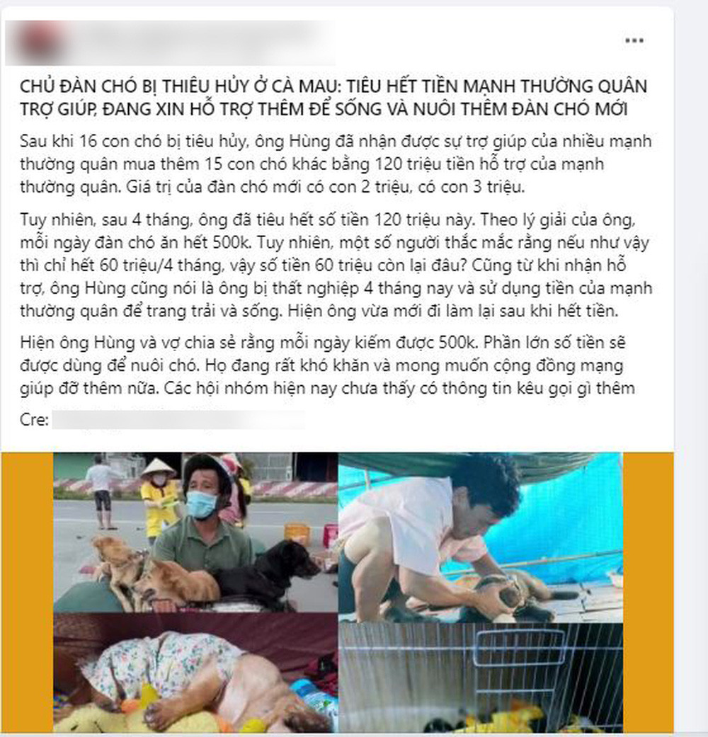 Vào hồi tháng 10/2021, mạng xã hội lan truyền câu chuyện về vợ chồng Phạm Minh Hùng (49 tuổi) chở theo 15 chú chó và một con mèo đến Cà Mau. Sau khi họ được đưa vào bệnh viện để điều trị COVID-19, đàn chó mèo được lực lượng phòng chống dịch xã Khánh Hưng (huyện Trần Văn Thời) mang đi tiêu hủy.