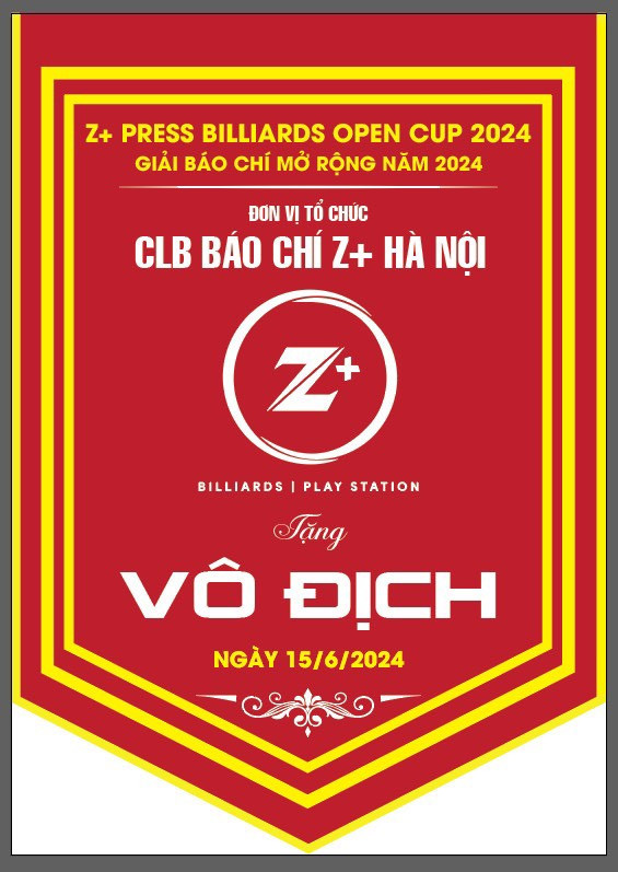 Giai Billiards Bao chi Z+ Ha Noi chao mung 99 nam BCCM Viet Nam