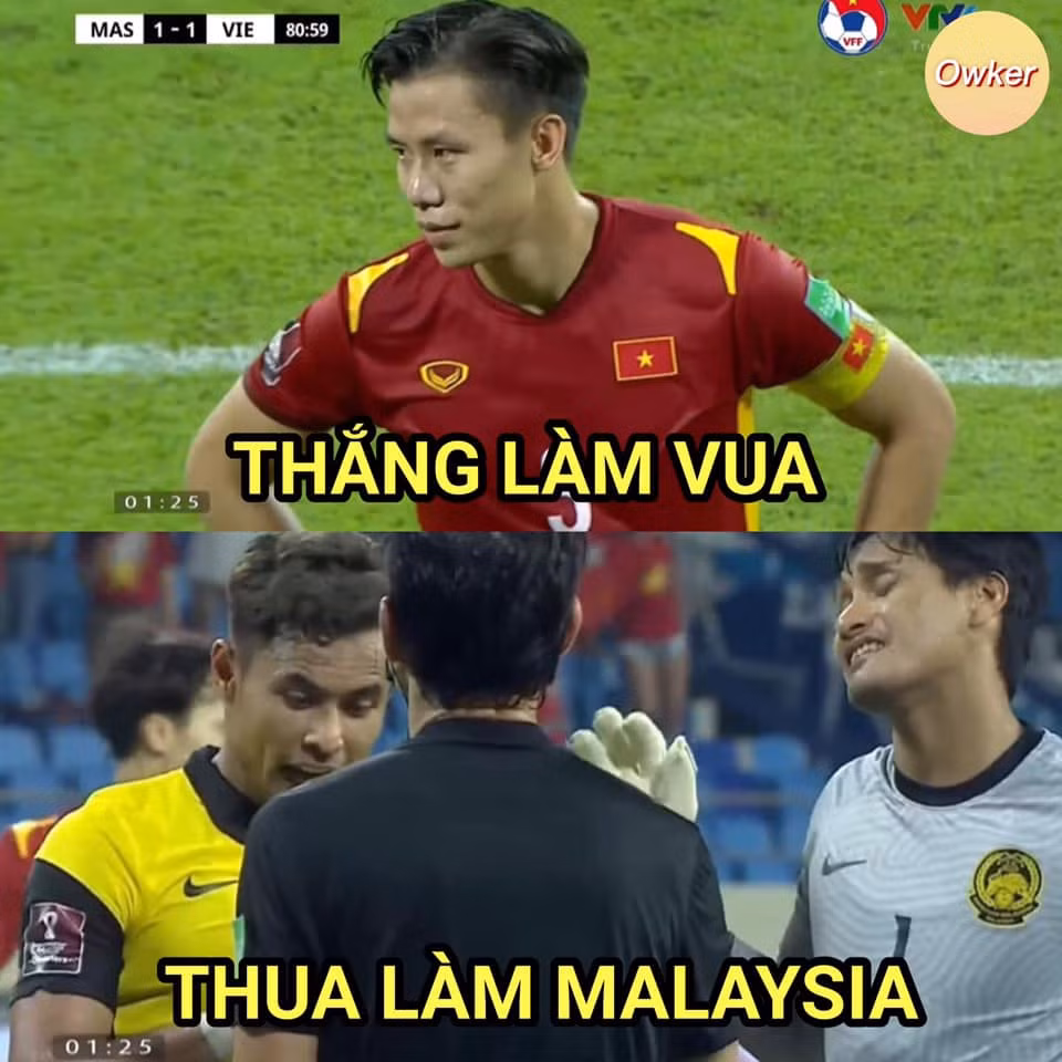Đáng chú ý hơn cả là những bức ảnh dân mạng Việt Nam "cà khịa cực mạnh" với các cầu thủ Malaysia sau trận thua và cánh của Vòng loại cuối cùng World Cup 2022 khu vực châu Á cũng đóng lại.