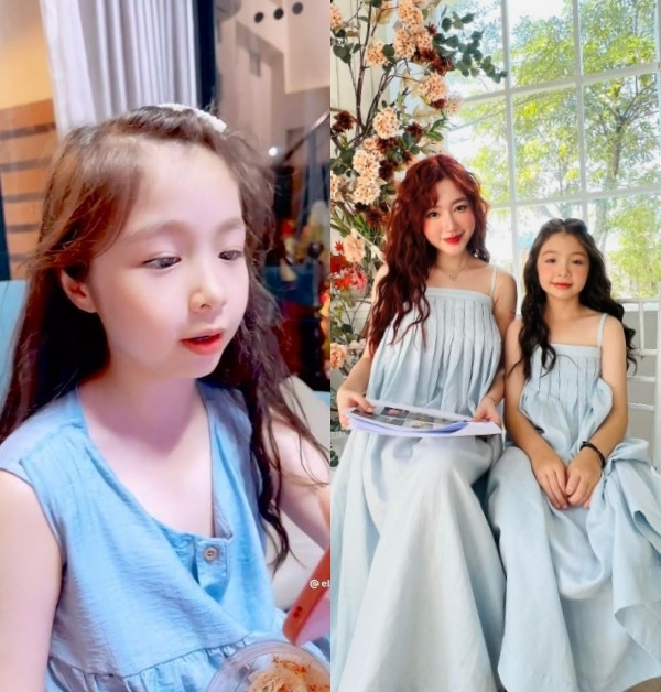 Mới đây, trong khung ảnh diện đồ đôi hot girl Elly Trần và con gái là Cadie Mộc Trà khiến fan xuýt xoa trước nhan sắc nổi bật.