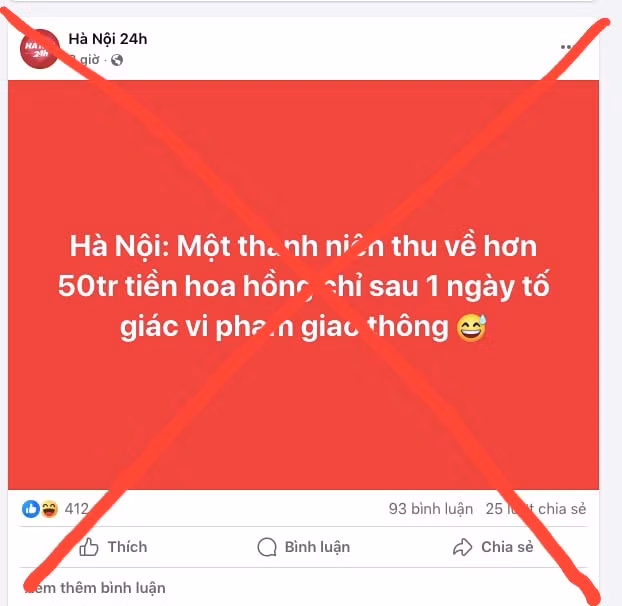 Sự việc bắt đầu từ việc các fanpage trích nguồn từ báo VTC News với nội dung: "Thông tin trên được Phòng Cảnh sát giao thông Công an TP Hà Nội nêu tại hội nghị tổng kết công tác năm 2024 và triển khai nhiệm vụ trọng tâm năm 2025 chiều nay (3/1)".