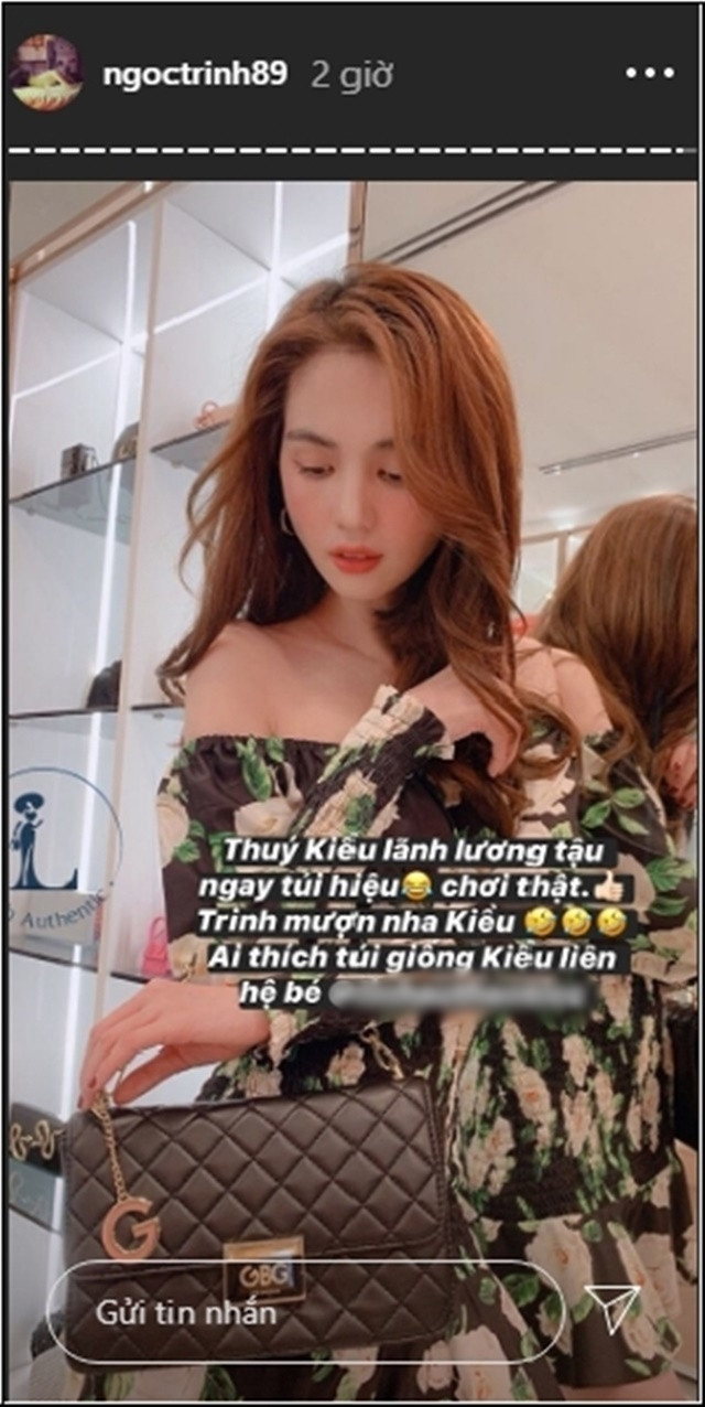 Không chỉ được chiều trong cách ăn uống, Thùy Kiều còn nhận vô vàn ưu đãi từ "chủ tịch" Ngọc Trinh như du lịch 5 sao, hàng hiệu ngập người...