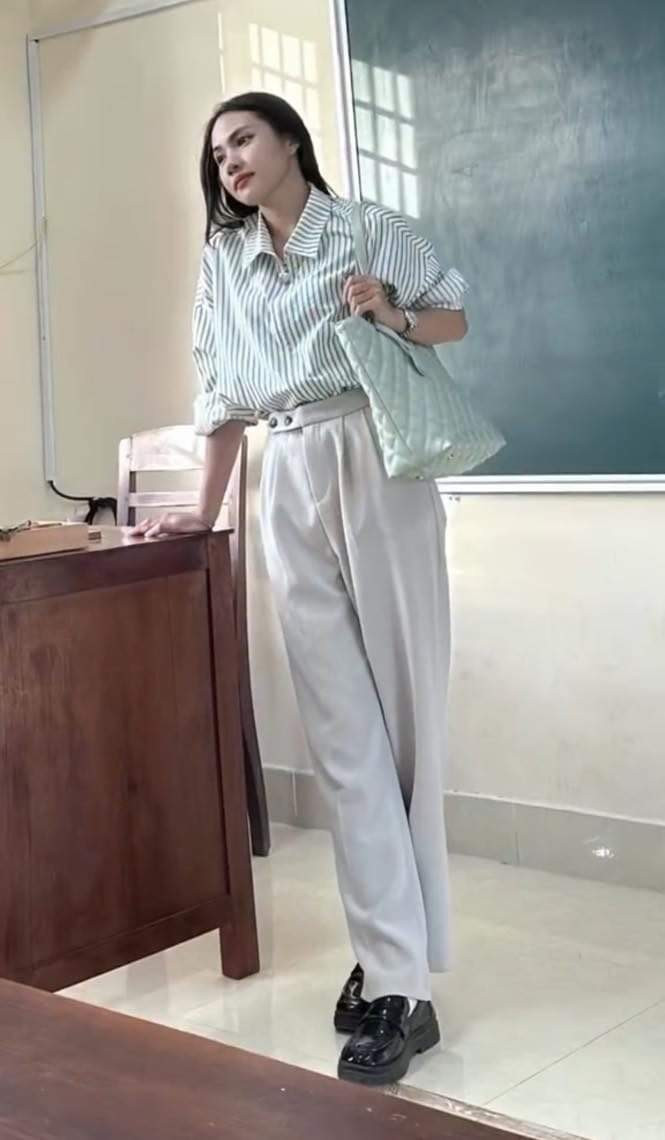 Ngay sau khi được đăng tải, thời trang đi dạy của cô giáo Vẹn Trần đã nhanh chóng thu hút sự quan tâm từ cư dân mạng.