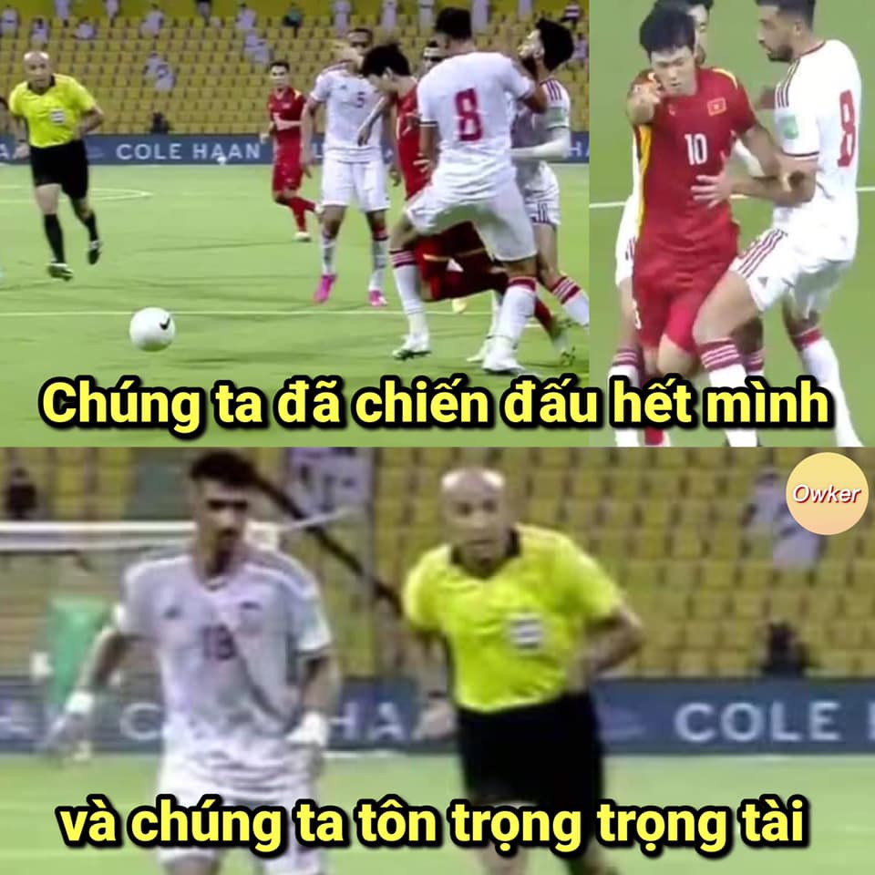 Dù không cho đội tuyển Việt Nam hưởng penalty sau tình huống Công Phượng bị phạm lỗi nhưng dân mạng vẫn kêu gọi mọi người tôn trọng vị trọng tài người Iraq.