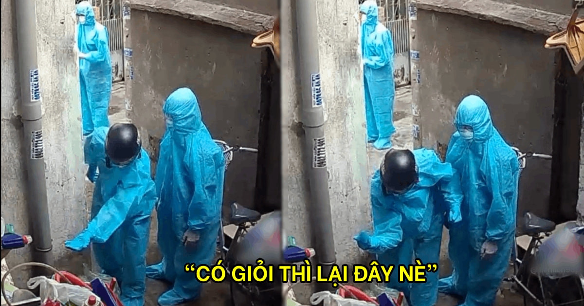 Kể từ khi xuất hiện trên mạng xã hội, khoảnh khắc trên nhanh chóng được dân tình chia sẻ “rần rần” và để lại nhiều bình luận dí dỏm. Phần lớn cho rằng các thanh niên này vô cùng trẻ trung, dễ thương, khi đi làm việc cũng không quên tìm trò để thư giãn. Cũng nhân đây, không ít người đã gửi lời cảm ơn, cùng lời chúc sức khoẻ đến lực lượng chống dịch.