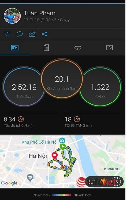 Theo đó, các "mì chính cánh" của Rùa Runners đã cùng nhau chạy bộ trên các con phố nội thành Hà Nội, lộ trình đi qua đã tạo thành hình một chú bướm khổng lồ. Chú bướm có chu vi đúng 20.10km, một con số ấn tượng trong ngày đặc biệt dành cho chị em.