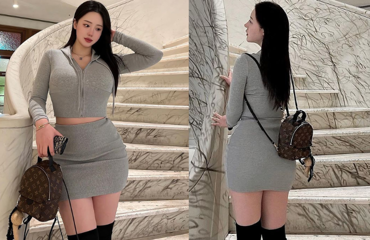 Một người đẹp khác tại Hàn Quốc cũng nổi tiếng với body lệch chuẩn là Solbi - một huấn luyện viên pilates chuyên nghiệp.