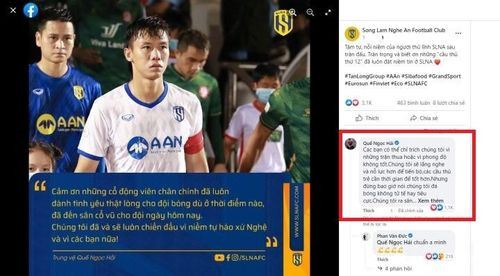 Thậm chí, có người cho rằng lời cảm ơn của đội trưởng CLB Sông Lam Nghệ An có ý như hành động đáp trả, công kích ngược lại các cổ động viên Nghệ An.