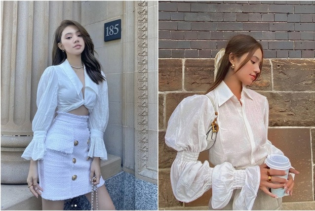 Đặc biệt là nhờ vào ngoại hình nổi bật, chiều cao 1m70 cùng số đo 86 - 58 - 88 (cm) nên Jolie Nguyễn dường như mặc gì cũng đẹp rực rỡ. Dù vậy, cô nàng lại yêu thích hơn cả style thanh lịch, trang nhã đúng chất tiểu thư con nhà tài phiệt chứ không sa đà vào hình ảnh quyến rũ.