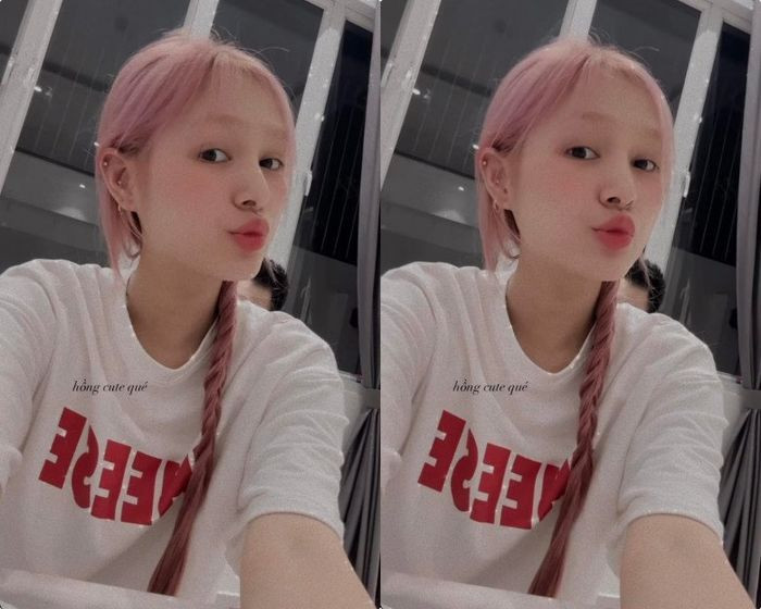 Tuy nhiên, vì độ dày của lông mày không bì được với tóc nên với màu hồng nhạt ấy, dường như phần mày đã biến mất.