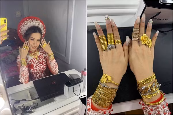 Theo tìm hiểu, cô dâu nhận của hồi môn siêu khủng trong đám cưới là Lê Thị Vân Anh (sinh năm 1999, quê Cà Mau). Vân Anh hiện làm công việc kinh doanh trà sữa tại Kiên Giang. Còn gia đình cô buôn bán vàng và đá quý.