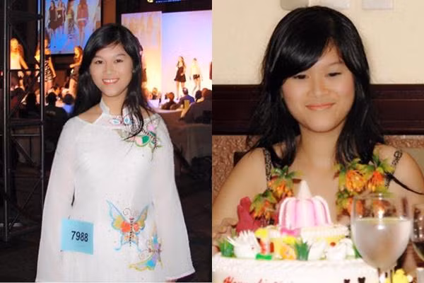 Dù nhan sắc khi ấy của ái nữ đại gia thủy sản chưa được đánh giá cao song cô nàng vẫn xứng đáng điểm cộng cho sự tự tin của bản thân.