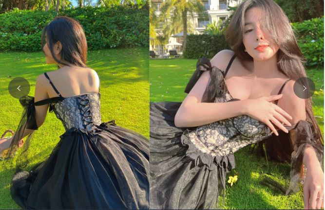 Chính nhờ việc diện đồ corset thời Phục Hưng, vóc dáng đẹp như tượng tạc của hot girl Sài thành một lần nữa khiến dân mạng trầm trồ.