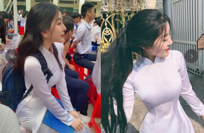 Ngay từ khi còn là học sinh cấp 3, Ngọc Trân đã nổi tiếng nhờ loạt ảnh áo dài gợi cảm. Thậm chí, cô nàng được mệnh danh là "nữ sinh cấp 3 hot nhất Sài thành".