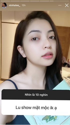 Bạn gái cũ Quang Hải chỉ cần trang điểm "sương sương" mà khi lên hình đã "nét căng" như thế này. Từ khi công khai có bạn trai mới, Nhật Lê dường như đã thực sự "lột xác" nhan sắc.