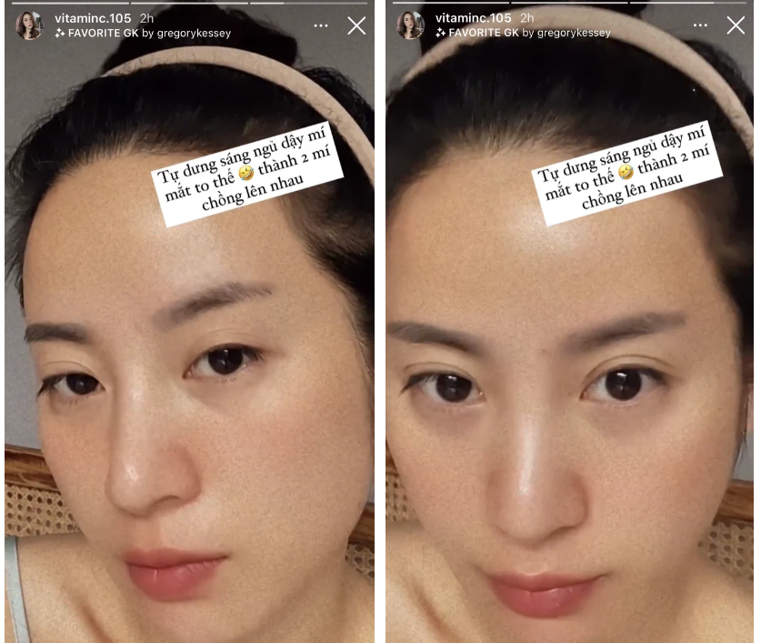 Mở màn cho dàn "gái xinh không cần son phấn" khi khoe mặt mộc đó là cựu hot girl Ngọc Anh Audition. Dù chụp ảnh lúc mới ngủ dậy chưa kịp make up gì nhưng cô nàng vẫn đẹp miễn chê.