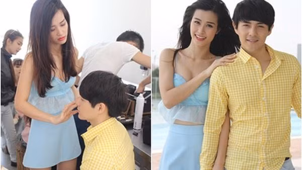 Hay lúc cả hai cùng chụp ảnh thì Đông Nhi cũng chính là thợ trang điểm đặc biệt của Ông Cao Thắng