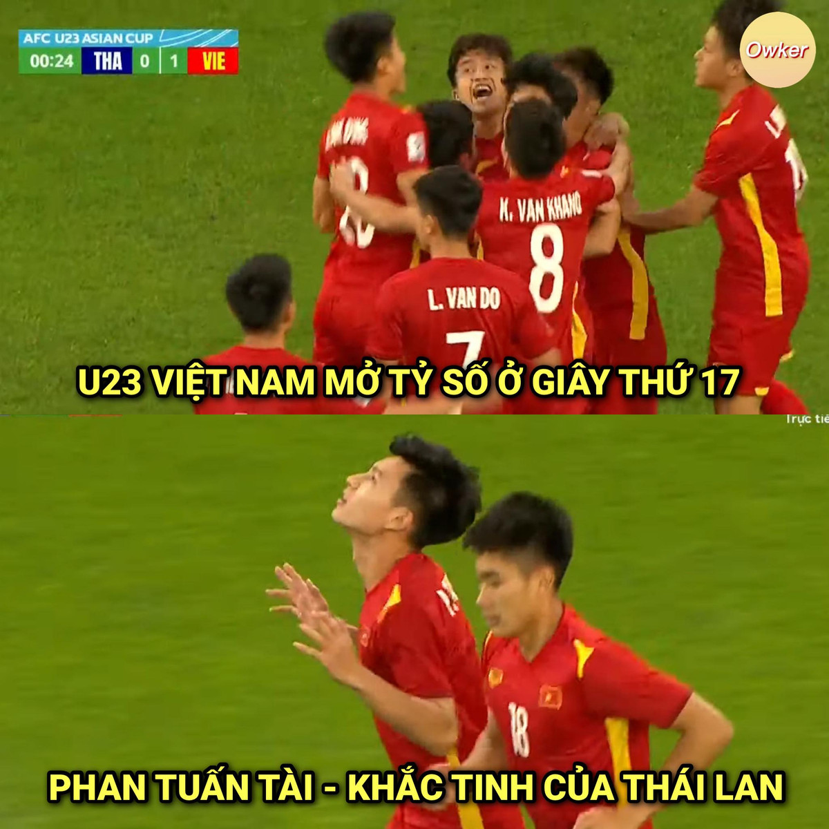 Sau trận đấu mở màn VCK U23 châu Á giữa U23 Việt Nam và U23 Thái Lan, bức ảnh chế bóng đá này đã được netizen treo khắp các diễn đàn mạng.