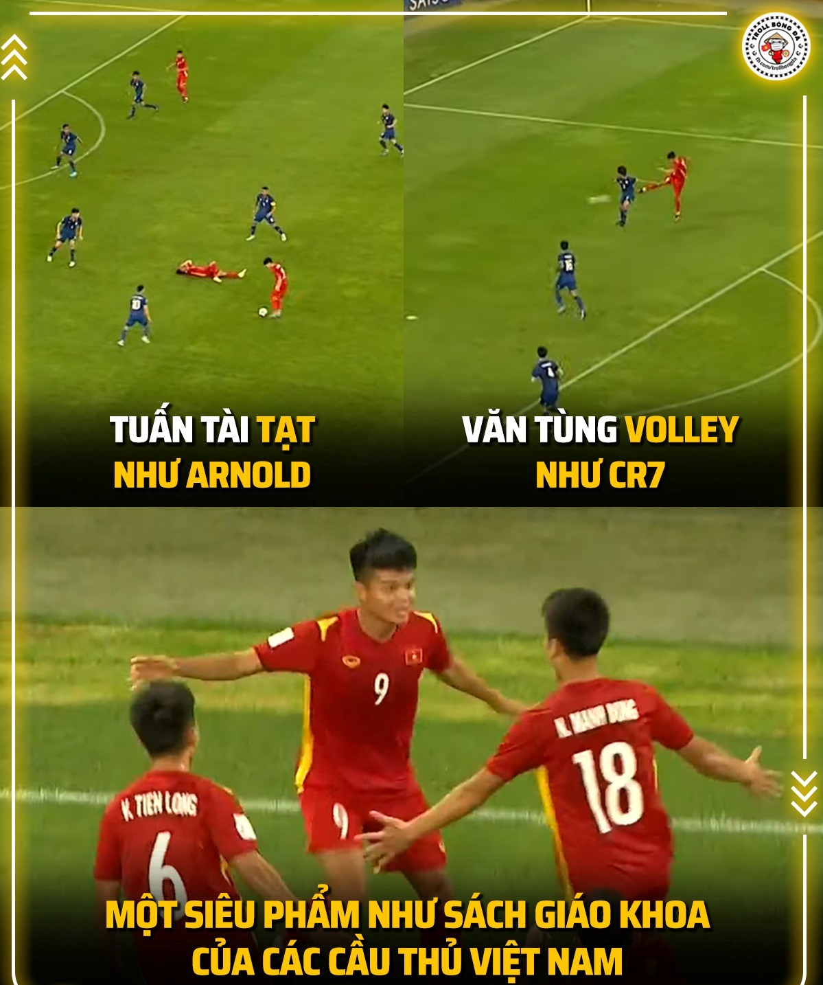 Khi CĐV Việt Nam nhìn vào cách tạo ra bàn thắng thứ 2 của các cầu thủ U23 Việt Nam vào lưới U23 Thái Lan.