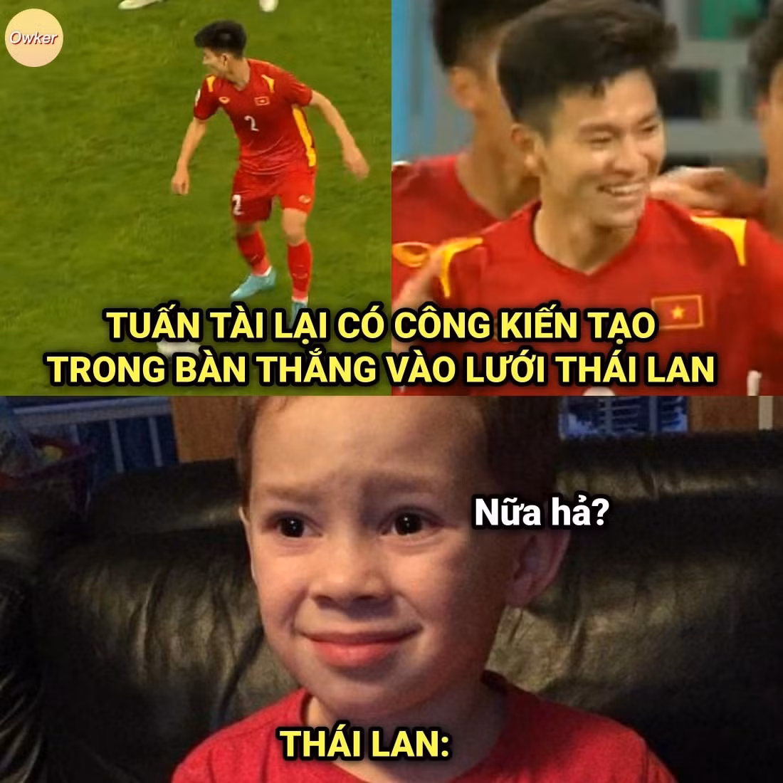 Cảm xúc của CĐV Thái Lan khi nhìn cách Tuấn Tài ghi bàn và kiến tạo.