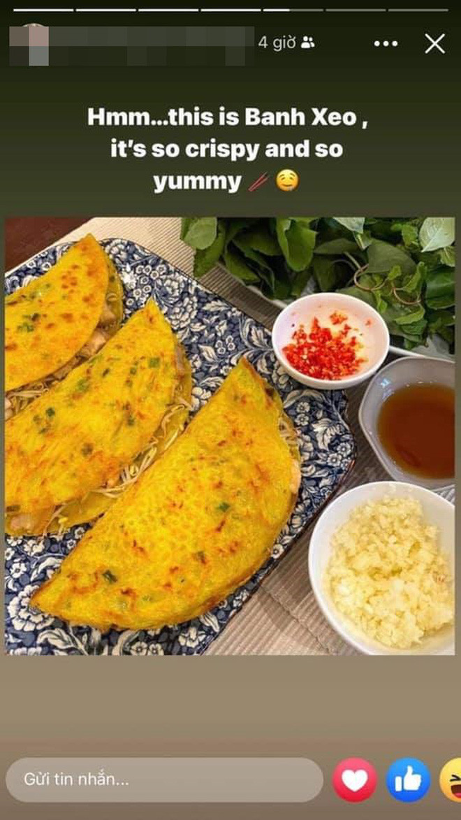 Thậm chí có một lần cô gái khoe được mẹ nấu ăn cho, nhưng cư dân mạng lại thấy có gì đó quen quen, hóa ra từng thấy món ăn hấp dẫn ấy trên Insstagram của diễn viên Tăng Thanh Hà.