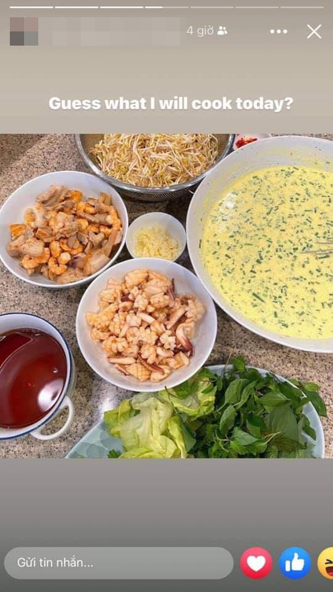 Qua những dòng chia sẻ trên story, người ta sẽ thấy chân dung của một cô gái tài sắc vẹn toàn, bếp núc giỏi.