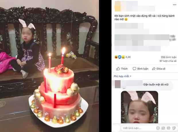 Con gái khóc nức nở khi vào ngày sinh nhật không có bánh kem.