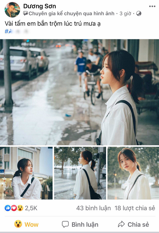 Mới đây, trên diễn đàn của hội đam mê nhiếp ảnh, một cô gái bỗng gây chú ý sau khi loạt ảnh bị chụp lén lúc trú mưa. Ai nấy đều trầm trồ trước nhan sắc xinh xắn, dịu dàng, mộc mạc của cô nàng nữ sinh.