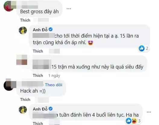 Hot girl Trâm Anh tự nhủ: "Ráng ra sân nhiều để nhanh xuống gậy. Lần đầu gặp quả nắng Phan Thiết 1h chiều, để hết trận mai xem đi buổi tối đố ai nhận ra".