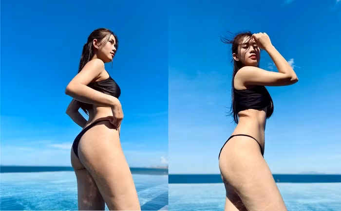 Khoe body co vet ran, hot girl Ngoc Thao chia se su hanh phuc