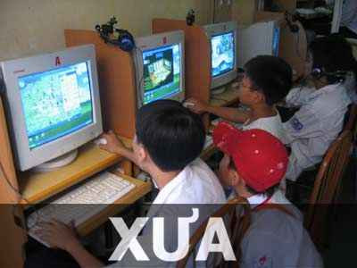 Hình ảnh quán net cỏ xưa.