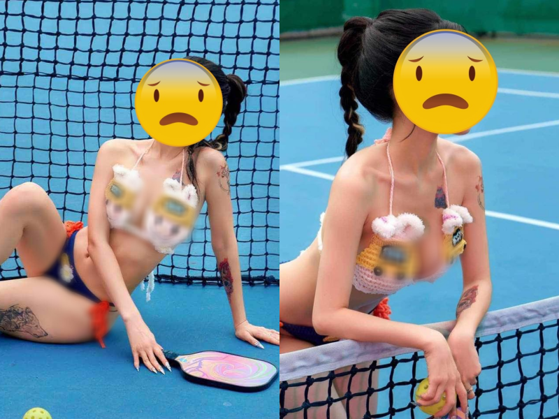Hơn nữa, việc cô gái mặc trang phục này ra sân càng khiến cho bộ môn pickleball bị xấu đi, nhận nhiều ý kiến tiêu cực trong mắt mọi người.