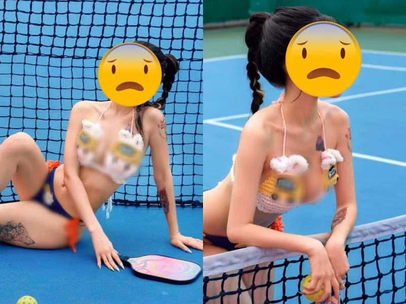 Hơn nữa, việc cô gái mặc trang phục này ra sân càng khiến cho bộ môn pickleball bị xấu đi, nhận nhiều ý kiến tiêu cực trong mắt mọi người.