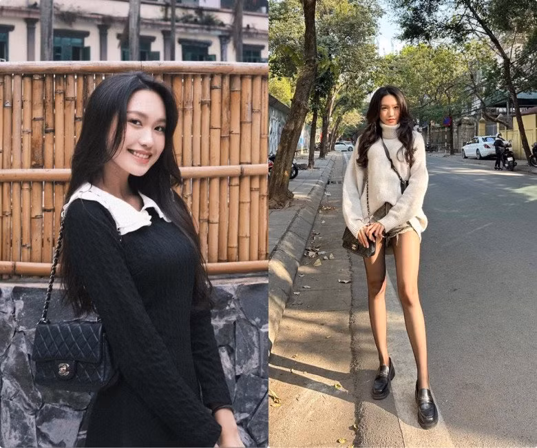 Chiếc flap bag key chain màu đen này của Doãn Hải My đã bị "bỏ quên" khá lâu. Nó từng được chân dài ưu ái đeo từ mùa đông nhiều năm trước.